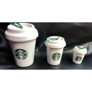 2016 Starbucks ceramic set of 3 Nesting cups NEW!